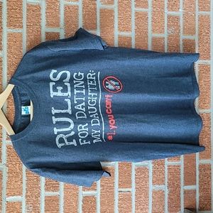 Rules for Dating my Daughter men's gray t-shirt size L